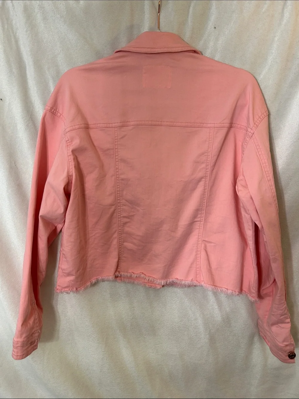 Justice Light Pink Cropped Jean Jacket